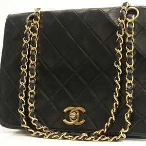 CHANEL Black Lambskin